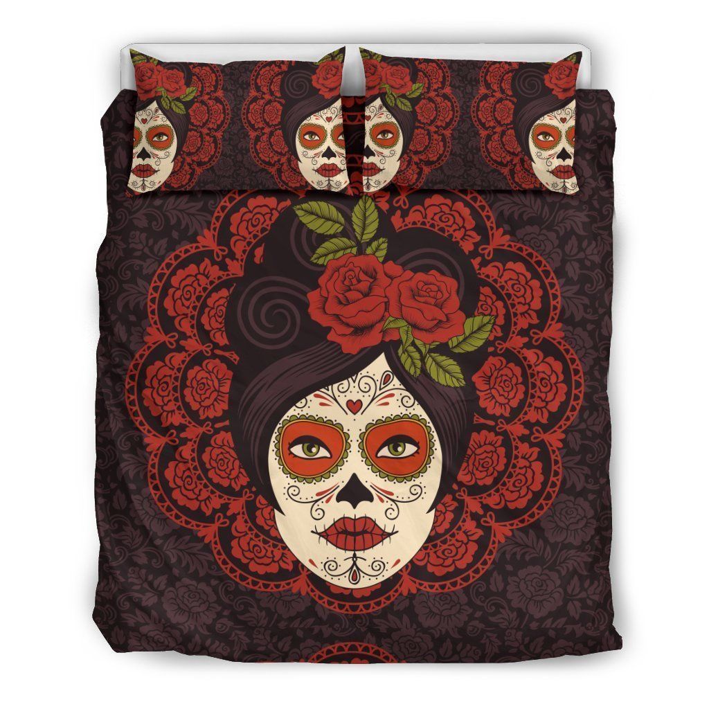 Day Of The Dead Mexican Girl Bedding Set