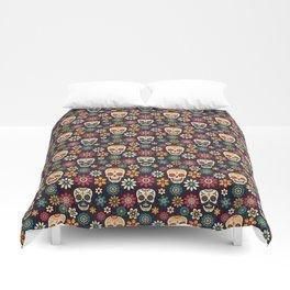 Day Of The Dead Pattern Dia De Los Muertos Skull Bedding Set