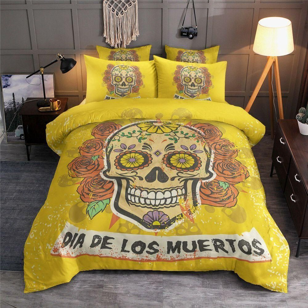 Day Of The Dead Smile Face Bedding Set
