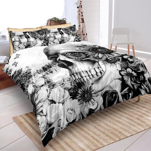 Day Of The Dead Sugar Skull Bedding Set