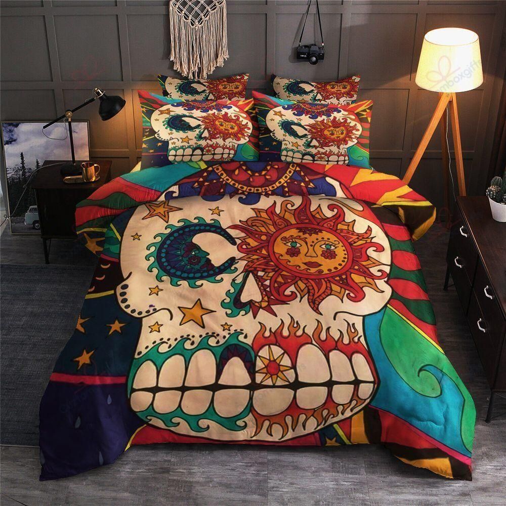 Day Of The Dead Sun And Moon Bedding Set
