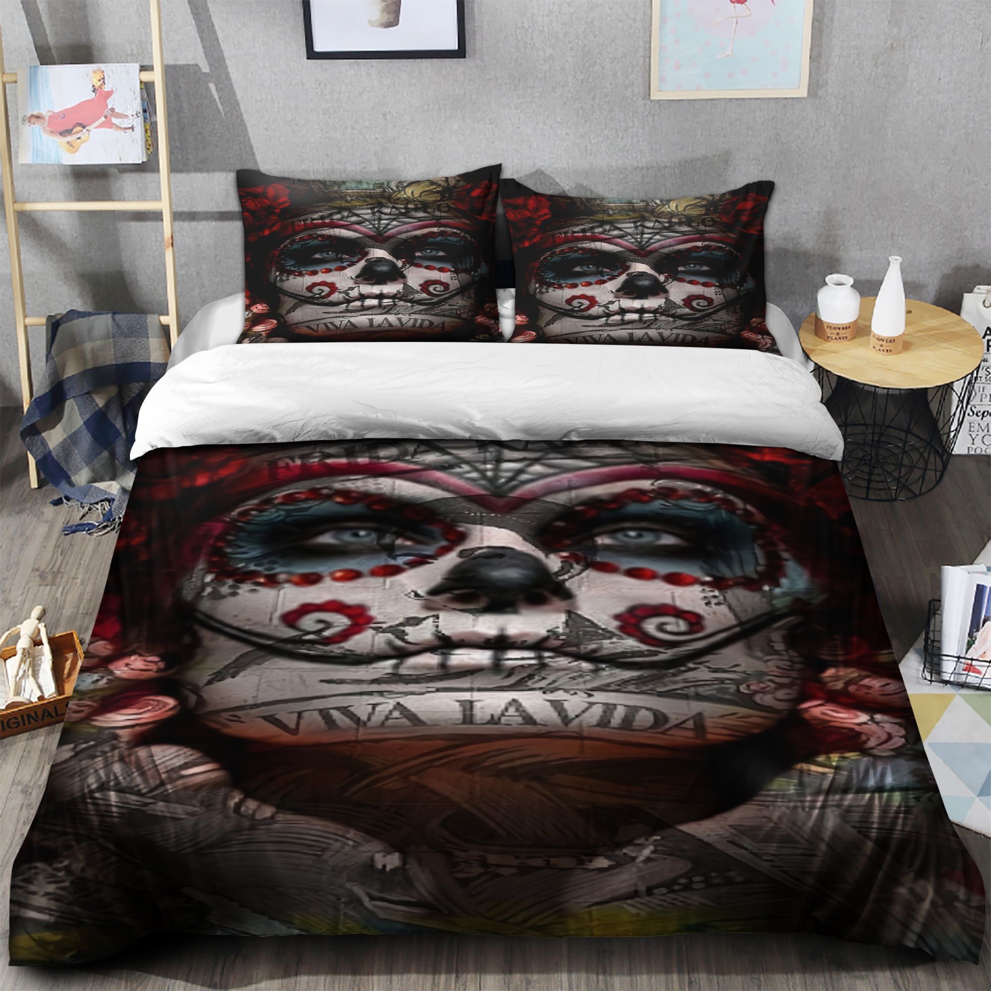 Day Of The Dead Viva Lavida Bedding Set