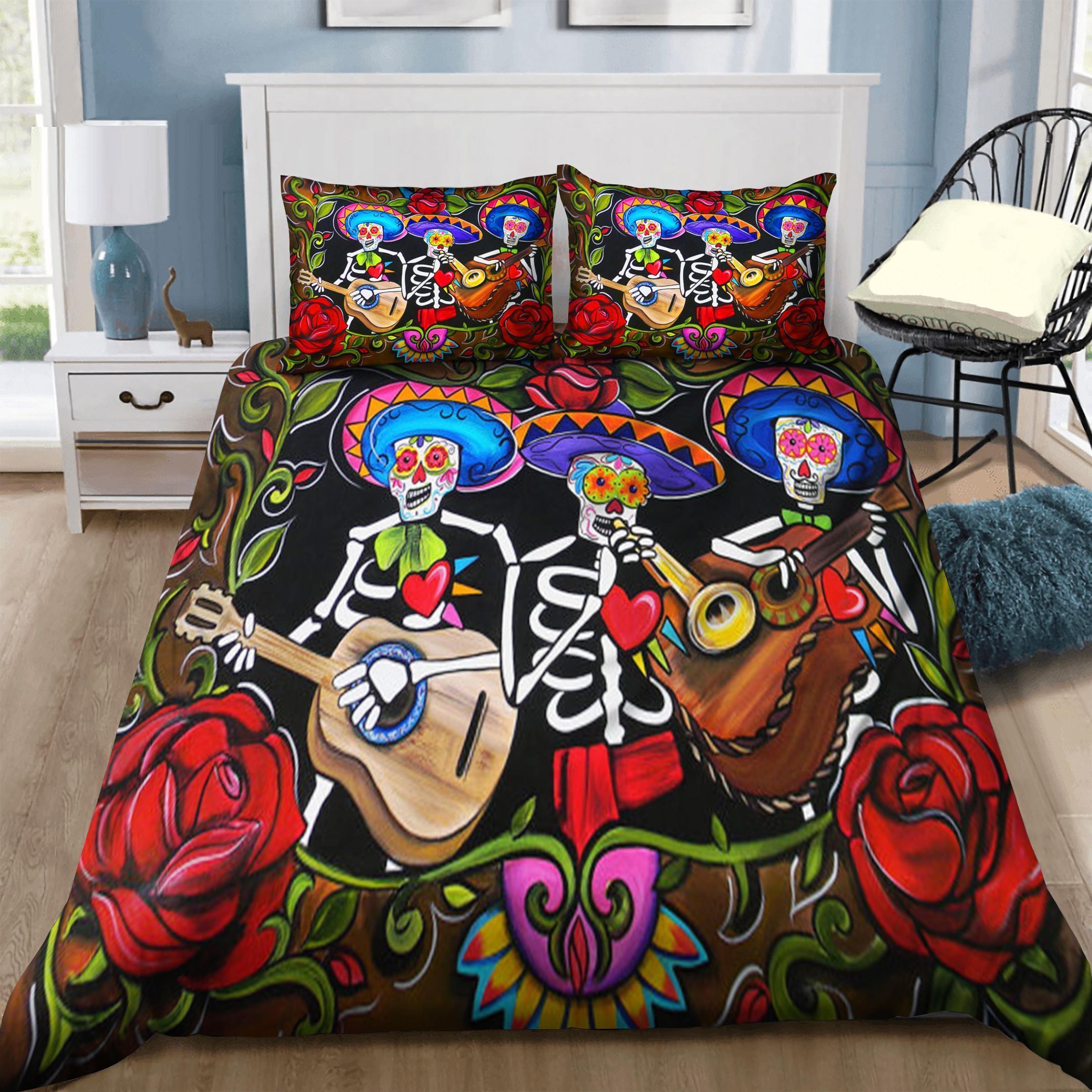 Day Of The Death Music Band Bedding Set