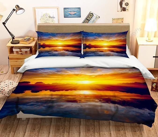 Dazzling Sunset Printed Bedding Set
