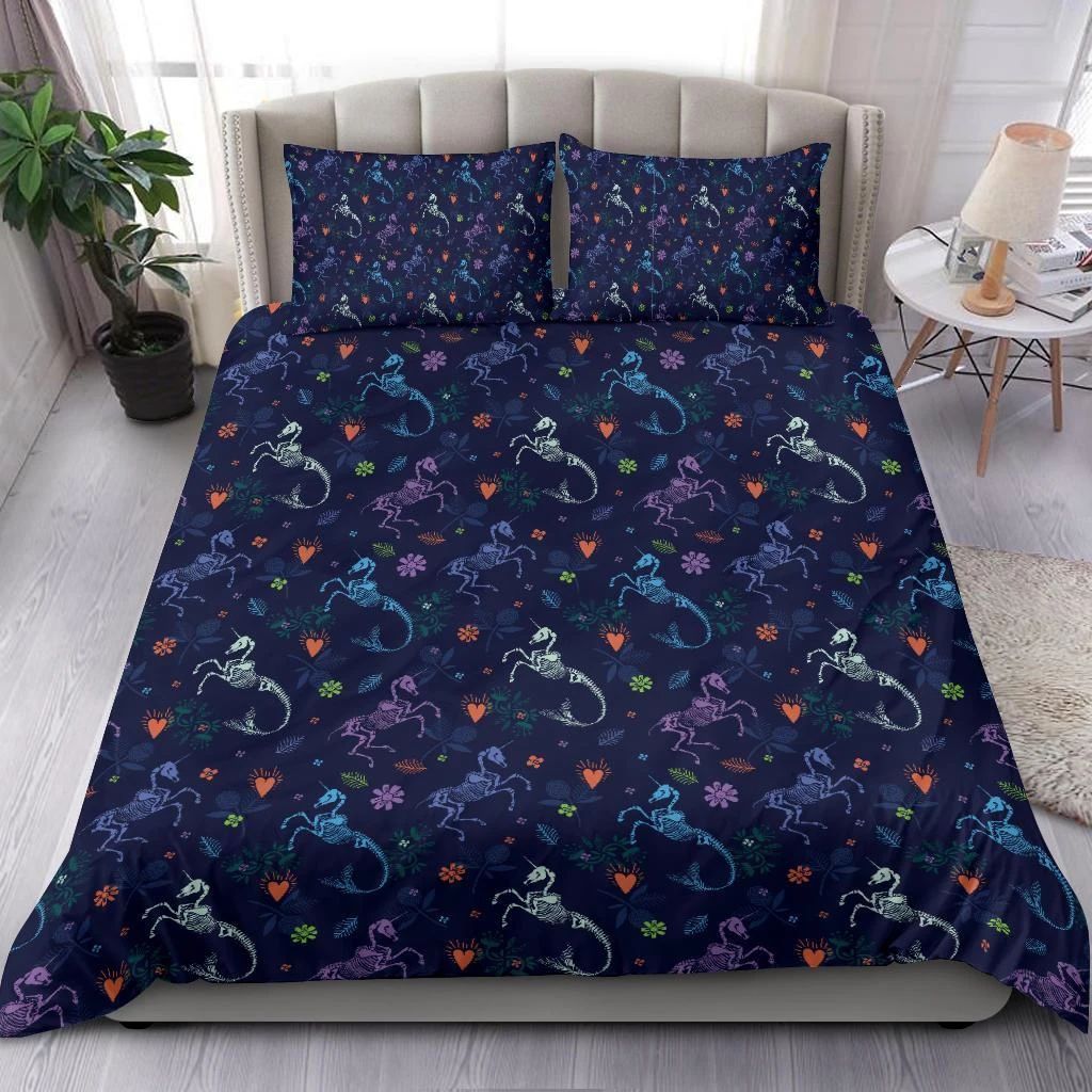 Dead Unicorn Blue Bedding Set