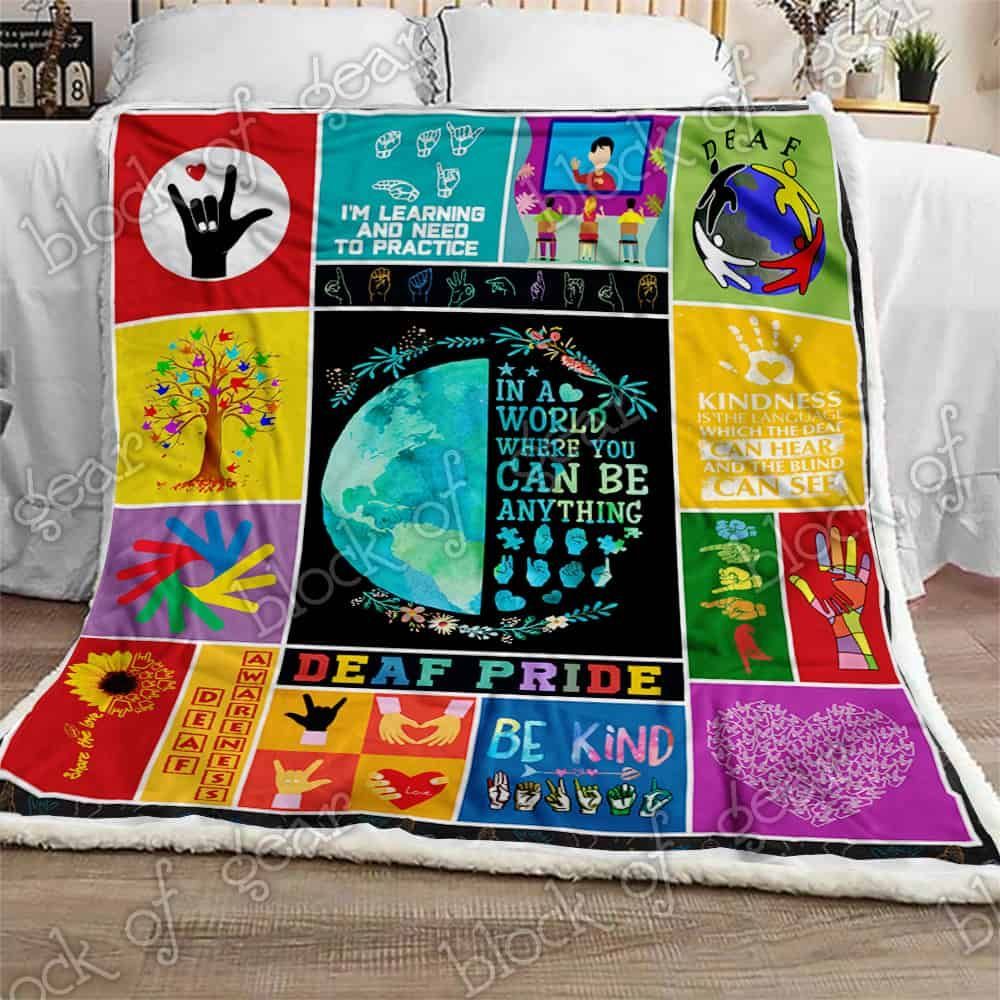 Deaf Pride Fleece Blanket