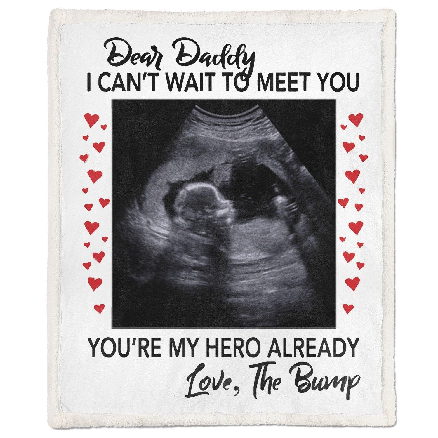 Dear Daddy Sherpa Fleece Blanket