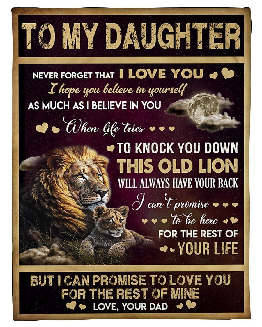 Dear Daughter Believe Deep In Yourself Fleece Blanket Fleece Blanket