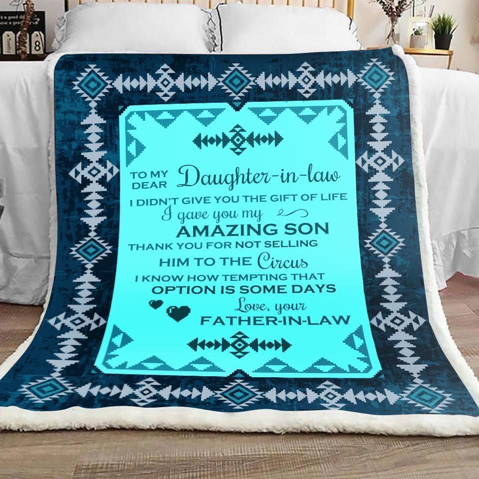 Dear Daughter In Law Sherpa Fleece Blanket