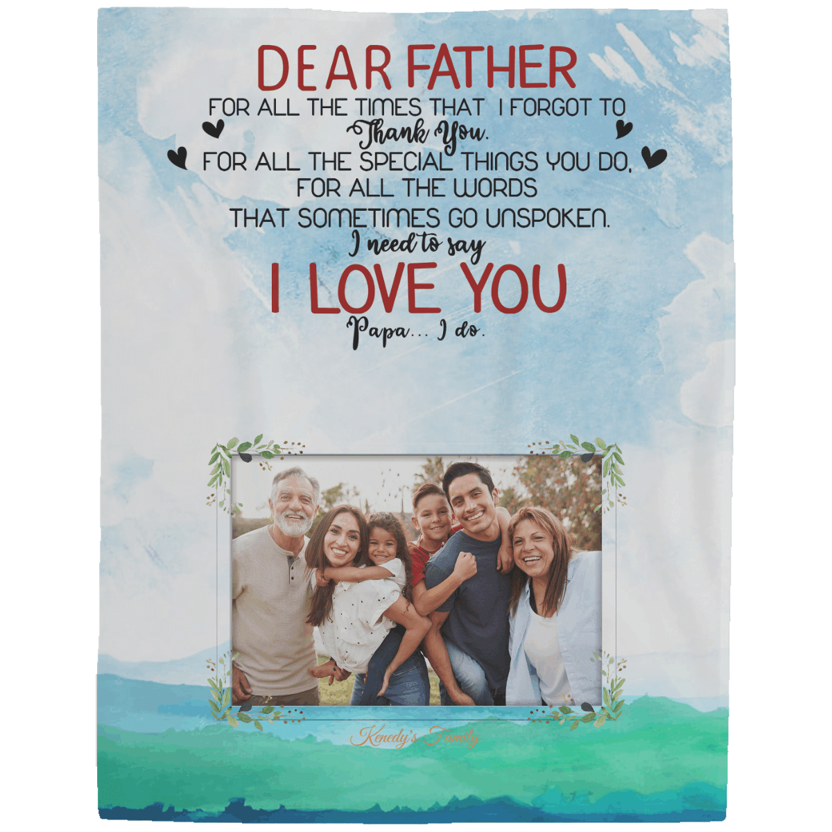 Dear Father I Need To Say I Love You Fleece Blanket
