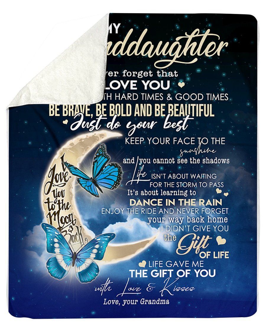 Dear Granddaughter Be Brave Be Bold And Be Beautiful Fleece Blanket Sherpa Blanket