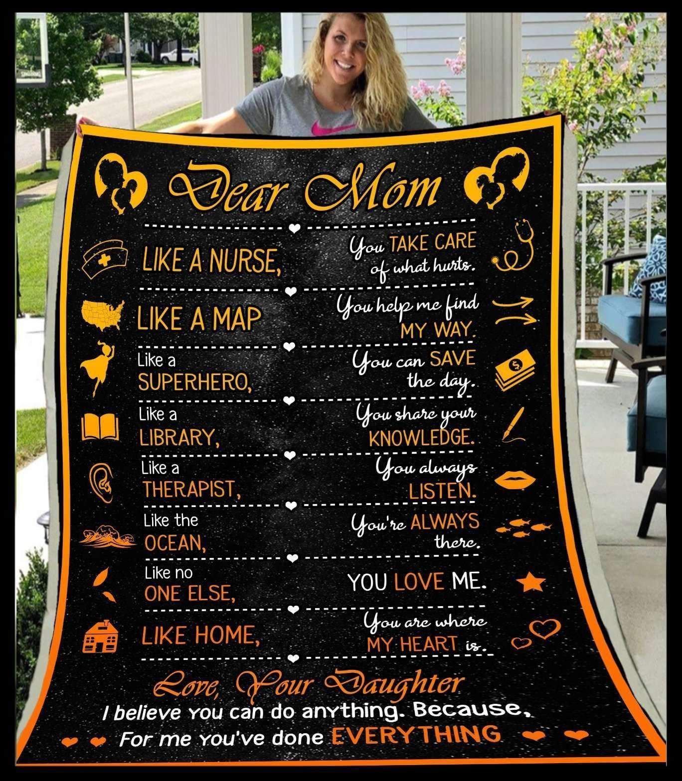 Dear Mom My Evething Sherpa Fleece Blanket