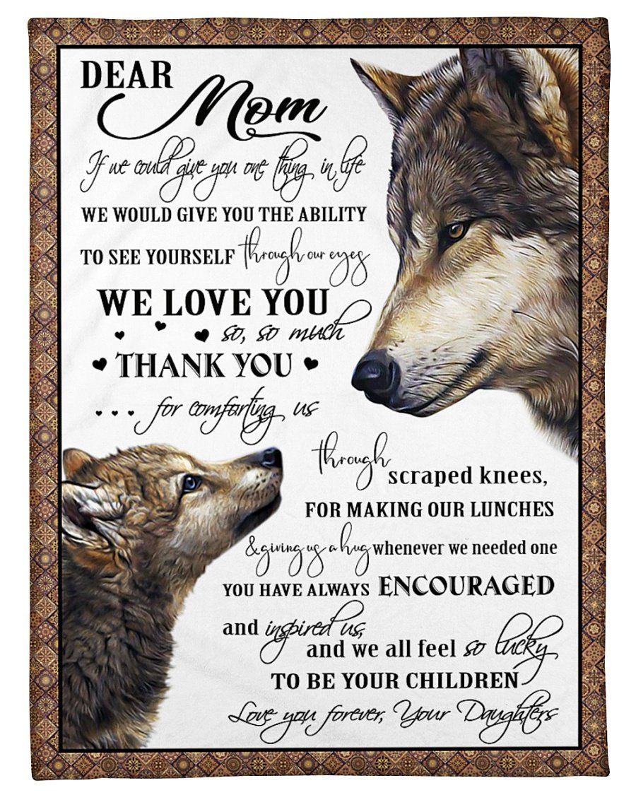 Dear Mom Thank You For Comforting Us Making Our Lunch Fleece Blanket