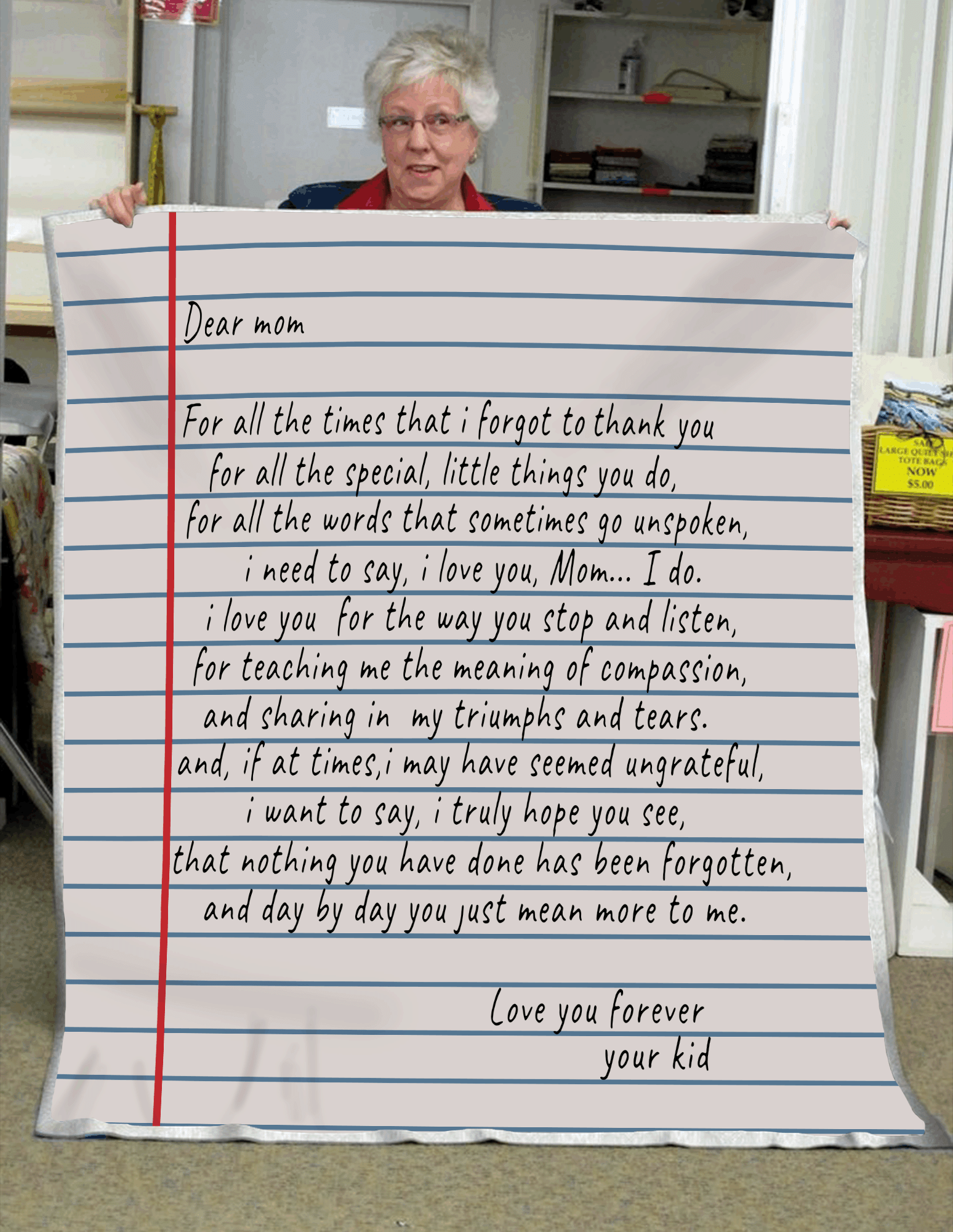 Dear Mom Triumphs And Tears Sherpa Fleece Blanket