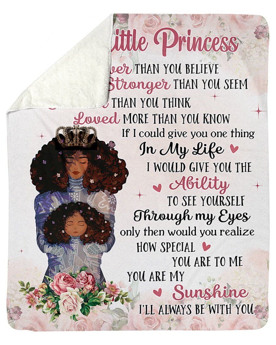 Dear My Little Princess You Are My Sunshine Fleece Blanket Sherpa Blanket
