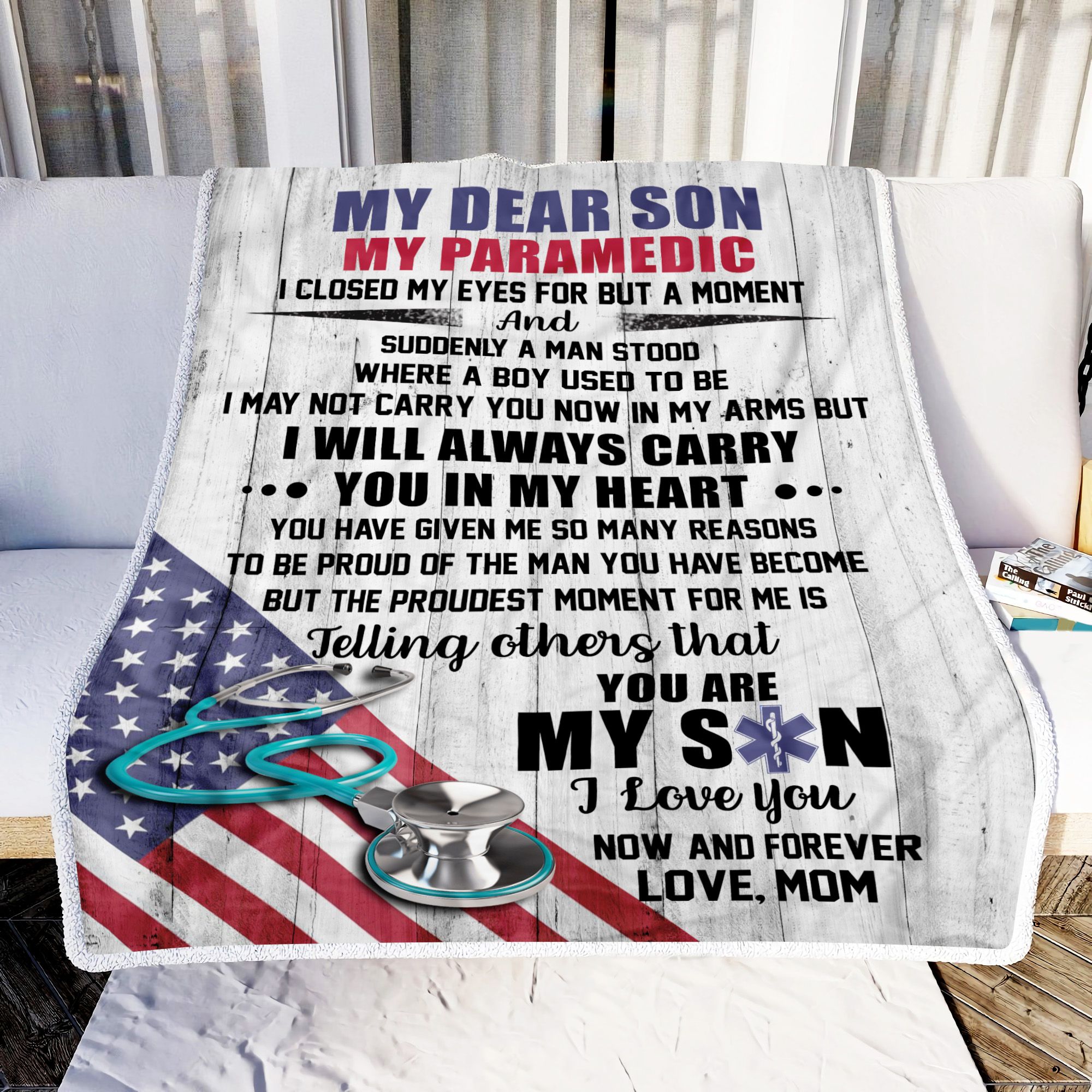Dear My Son My Paramedic Fleece Blanket