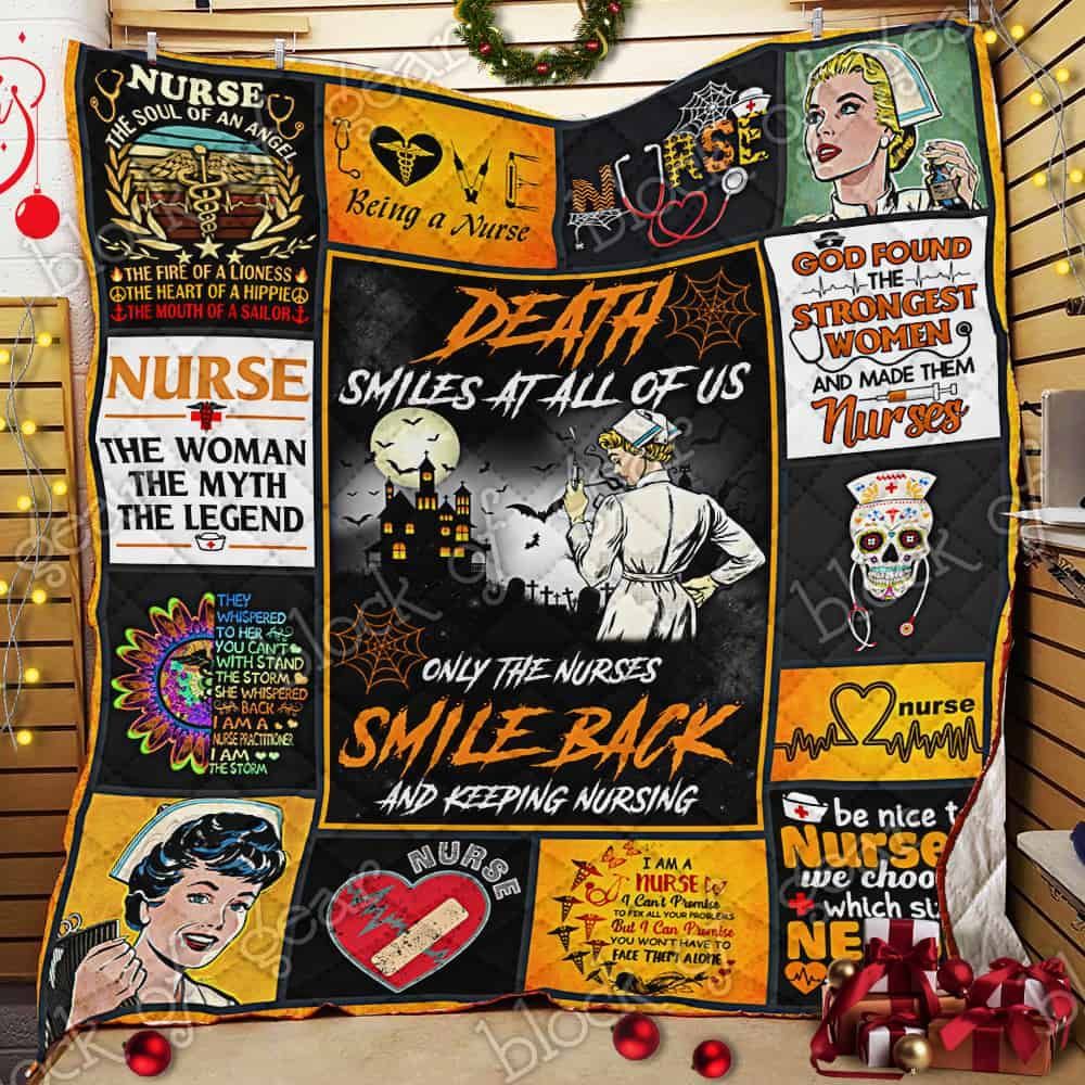Death Smiles At All Of Us Only Nurse Smile Back GS-CL-NT2810 Quilt Balnket