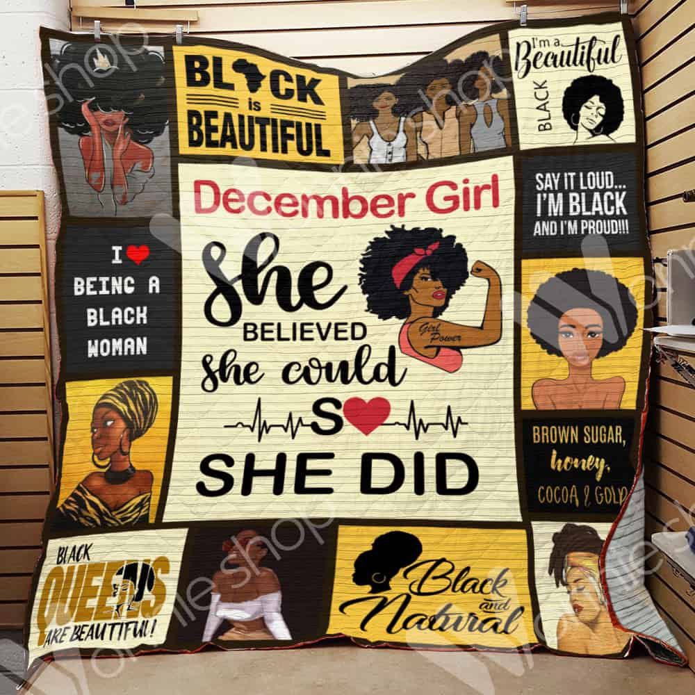 December Black Women Quilt Blanket DHC0102870TD