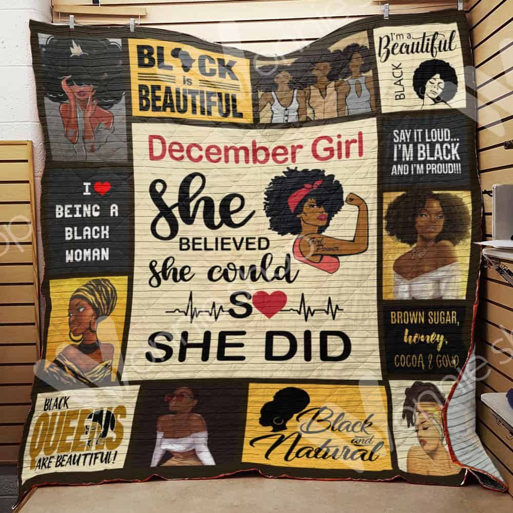 December Black Women Quilt Blanket DHC03021190TD