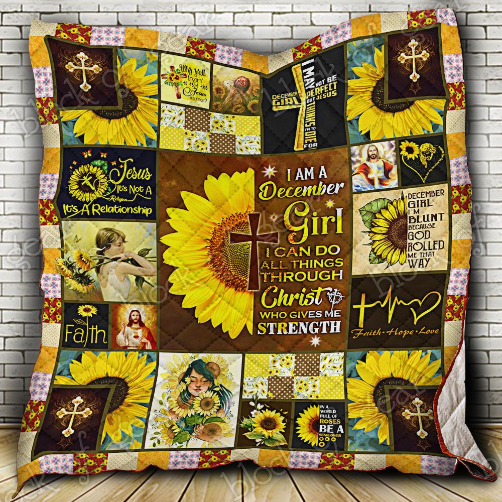 December Girl Jesus Sunflower Quilt Thb1025Sc6 Dhc11122706Dd