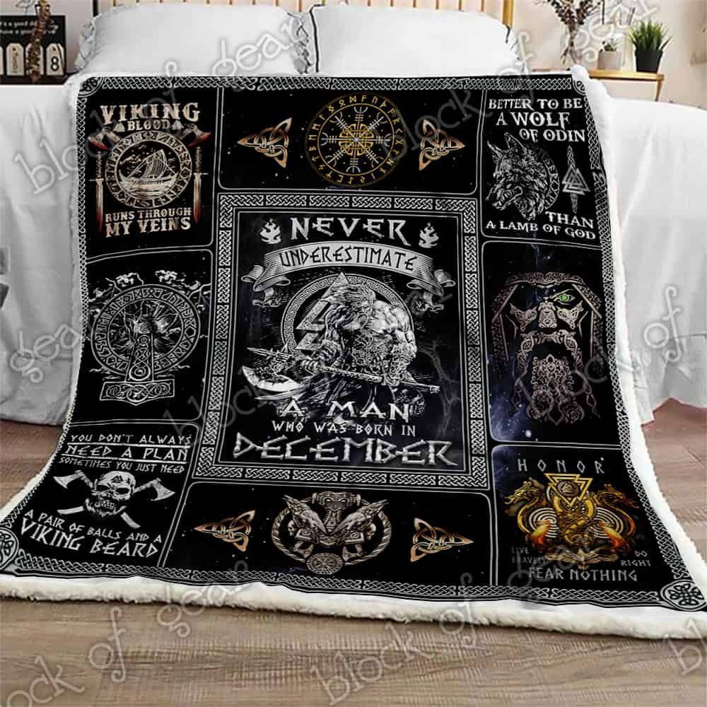 December Man Viking Fleece Blanket