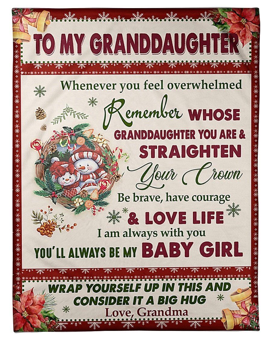 Decorations Christmas Gift To Granddaughter Fleece Blanket I Am Always With You Fleece Blanket