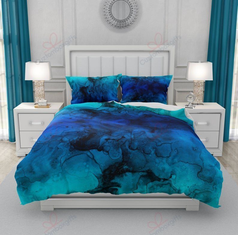 Deep Waters Blue Bedding Set