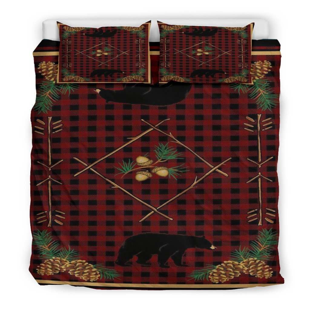 Deep Woods Red Native American Bedding Set