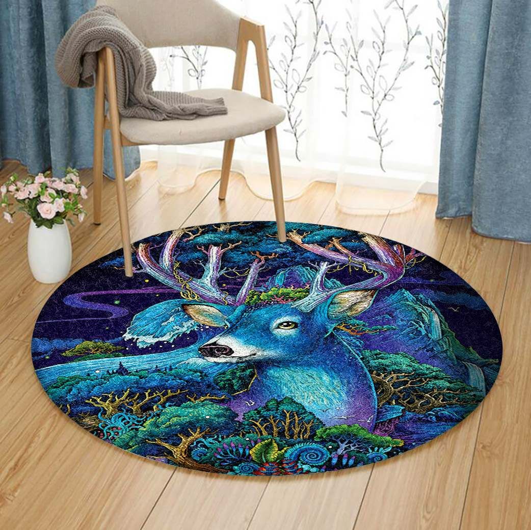 Deer Round Carpet