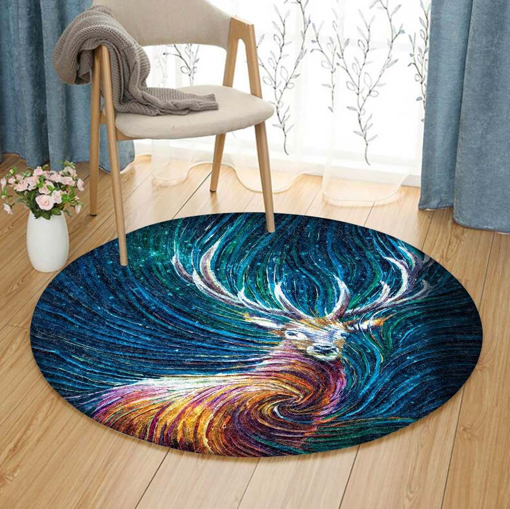 Deer Round Carpet