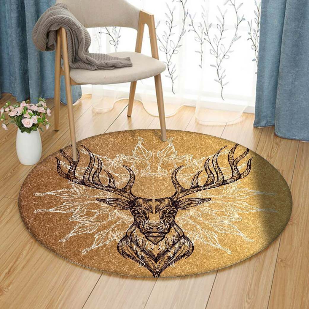 Deer Round Carpet