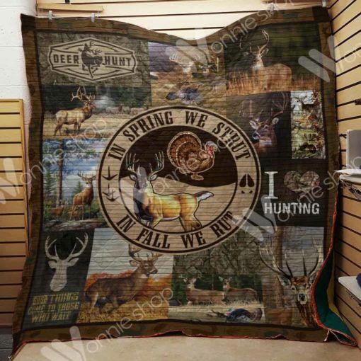Deer And Turkey Hunting DD1809204CL Quilt Blanket