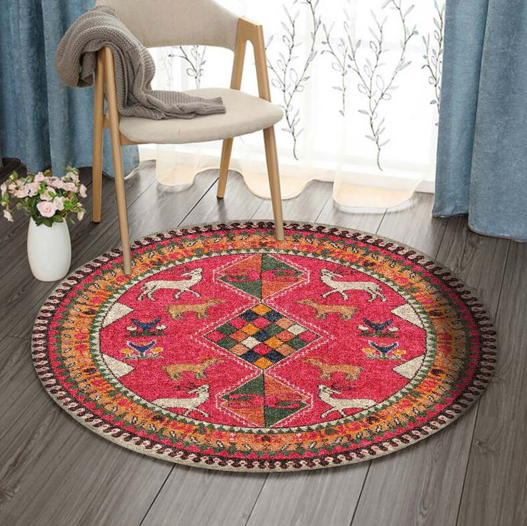 Deer Round Carpet