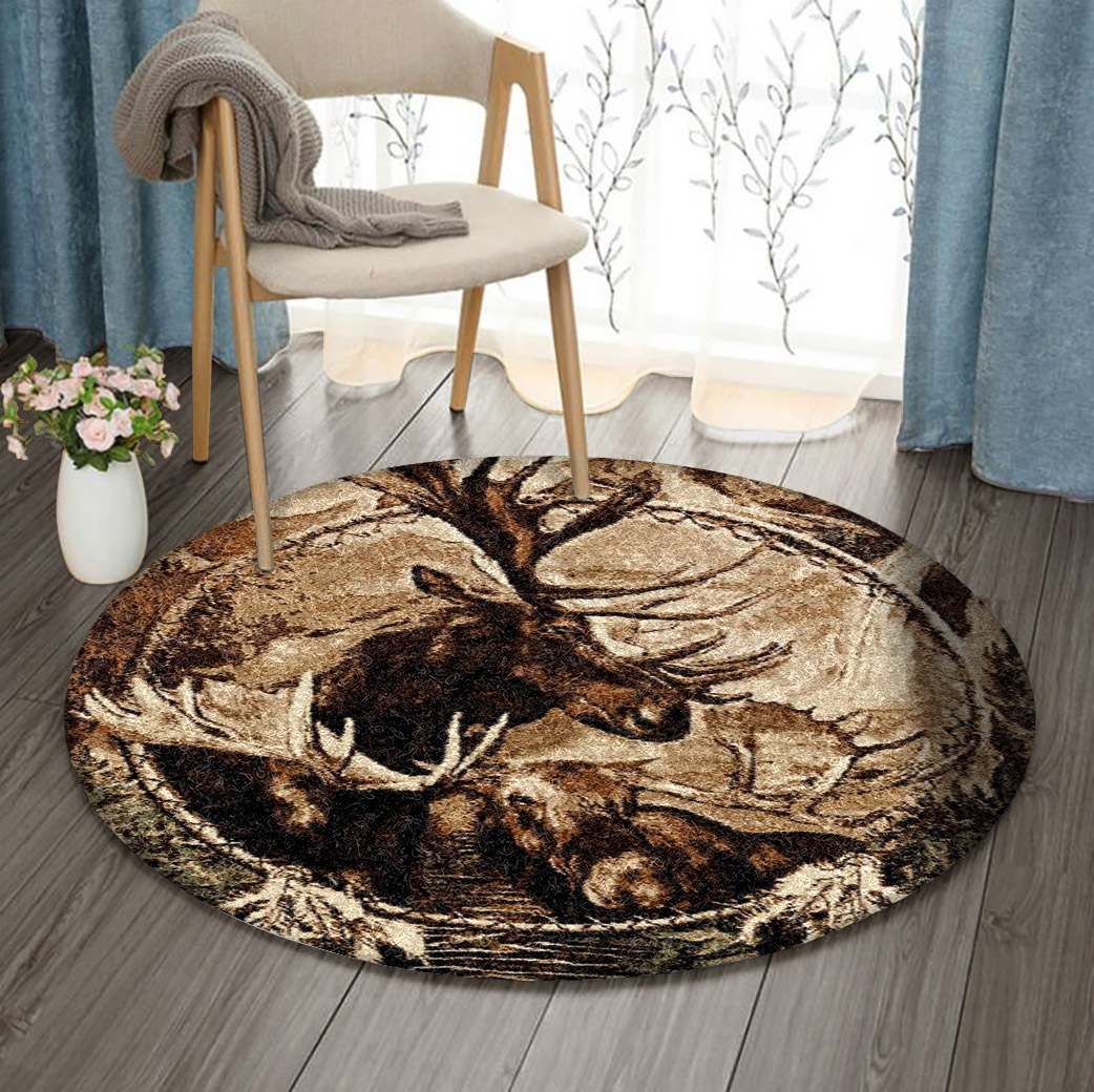 Deer Round Carpet