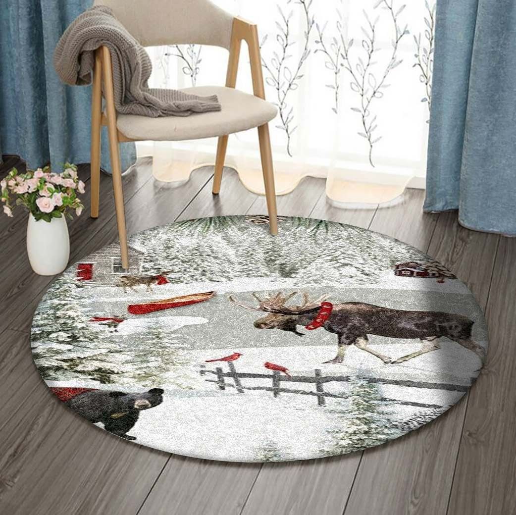 Deer Round Carpet