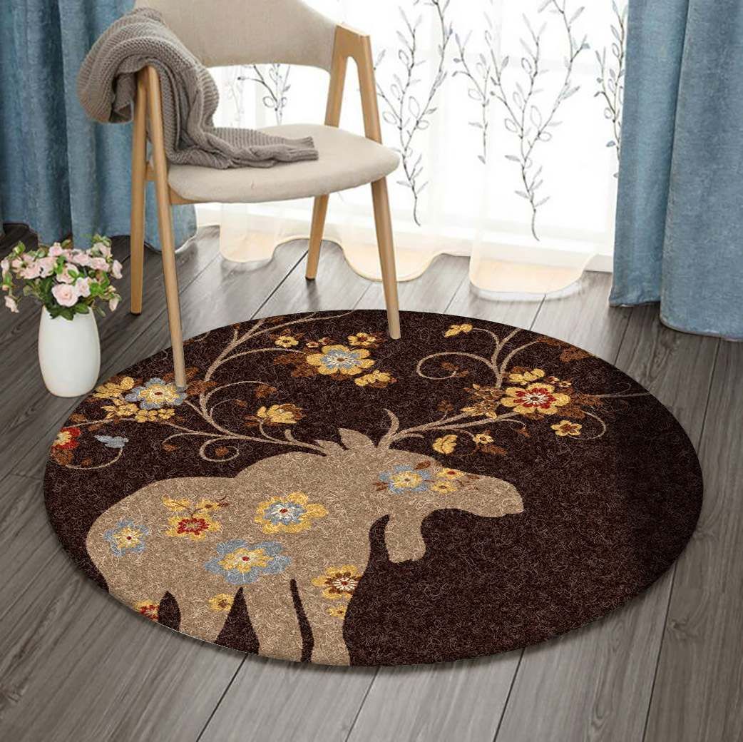 Deer Round Carpet