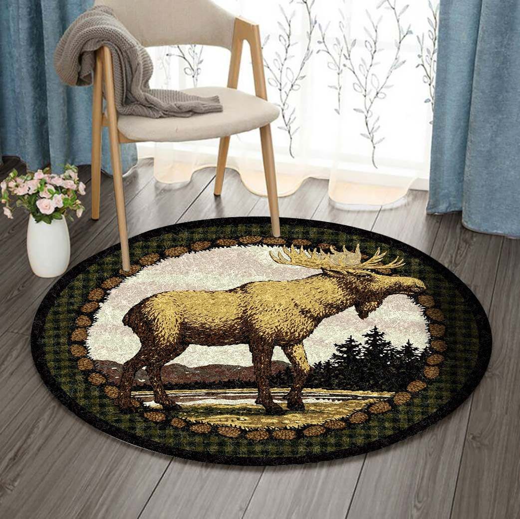 Deer Round Carpet