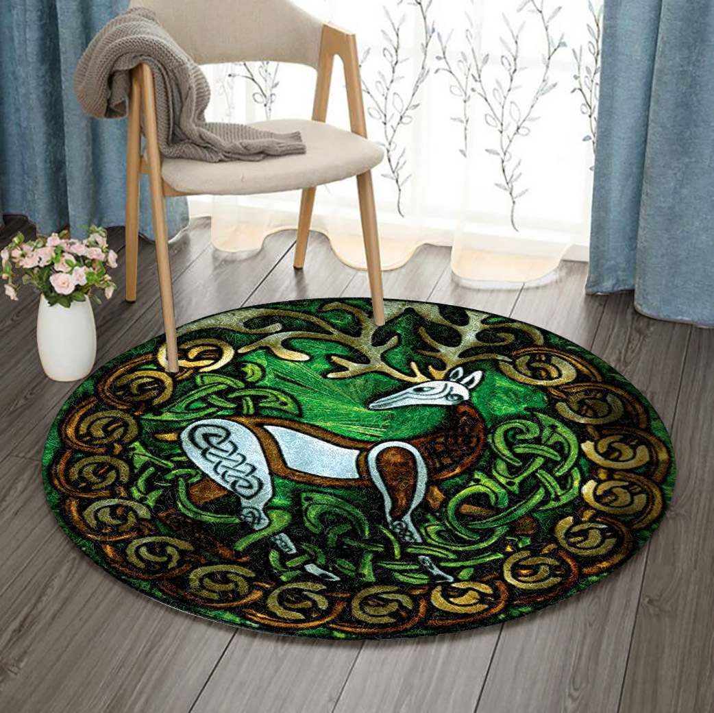 Deer Round Carpet