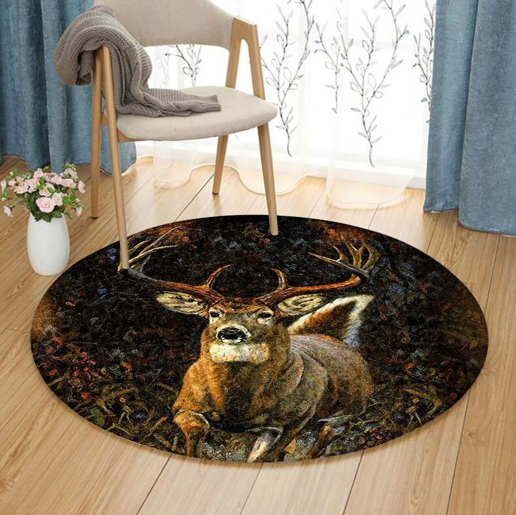 Deer Round Carpet