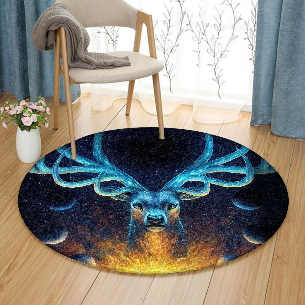 Deer Round Carpet