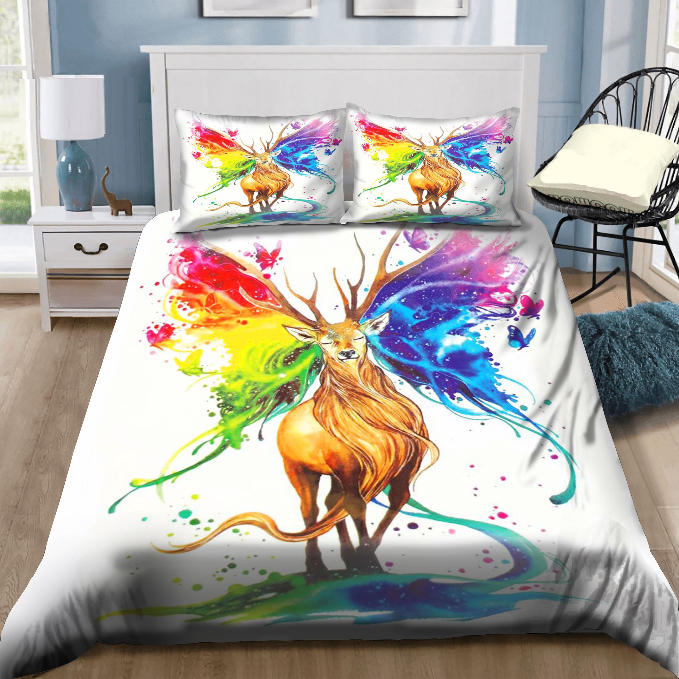 Deer Butterfly Bedding Set