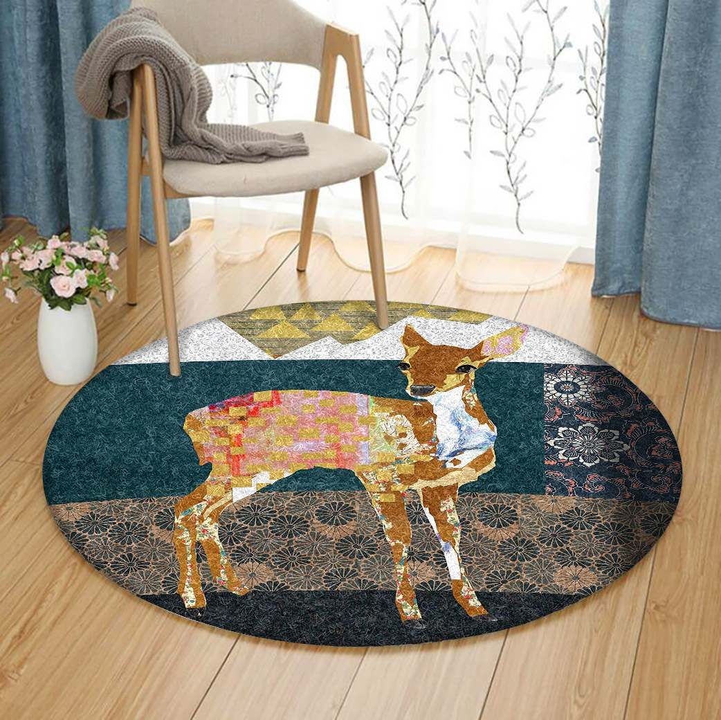 Deer Round Carpet