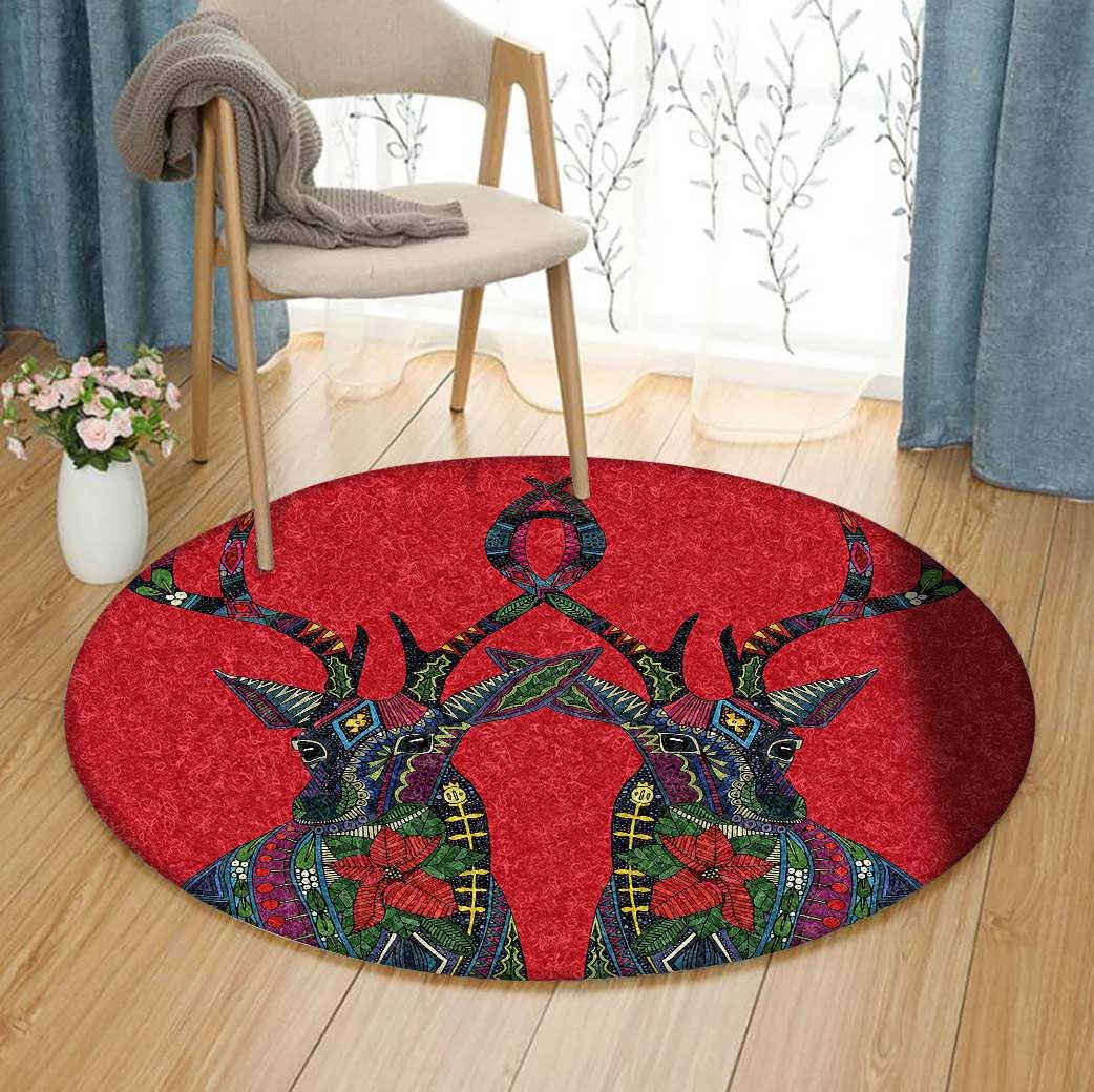 Deer Round Carpet