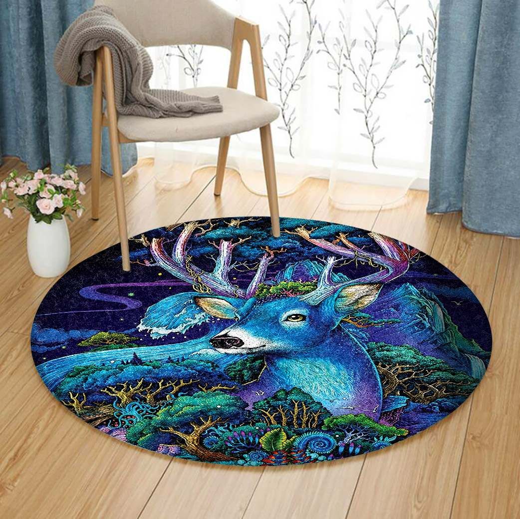 Deer Round Carpet
