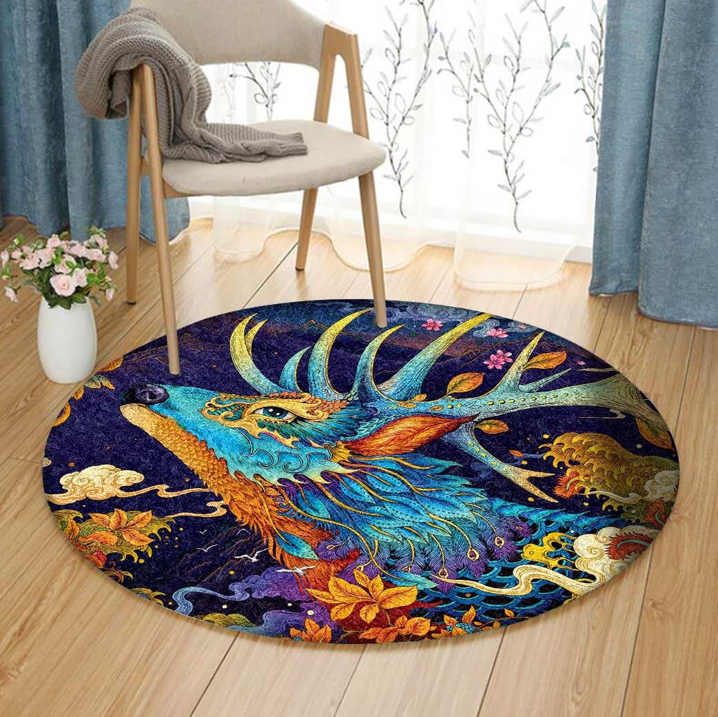 Deer Round Carpet