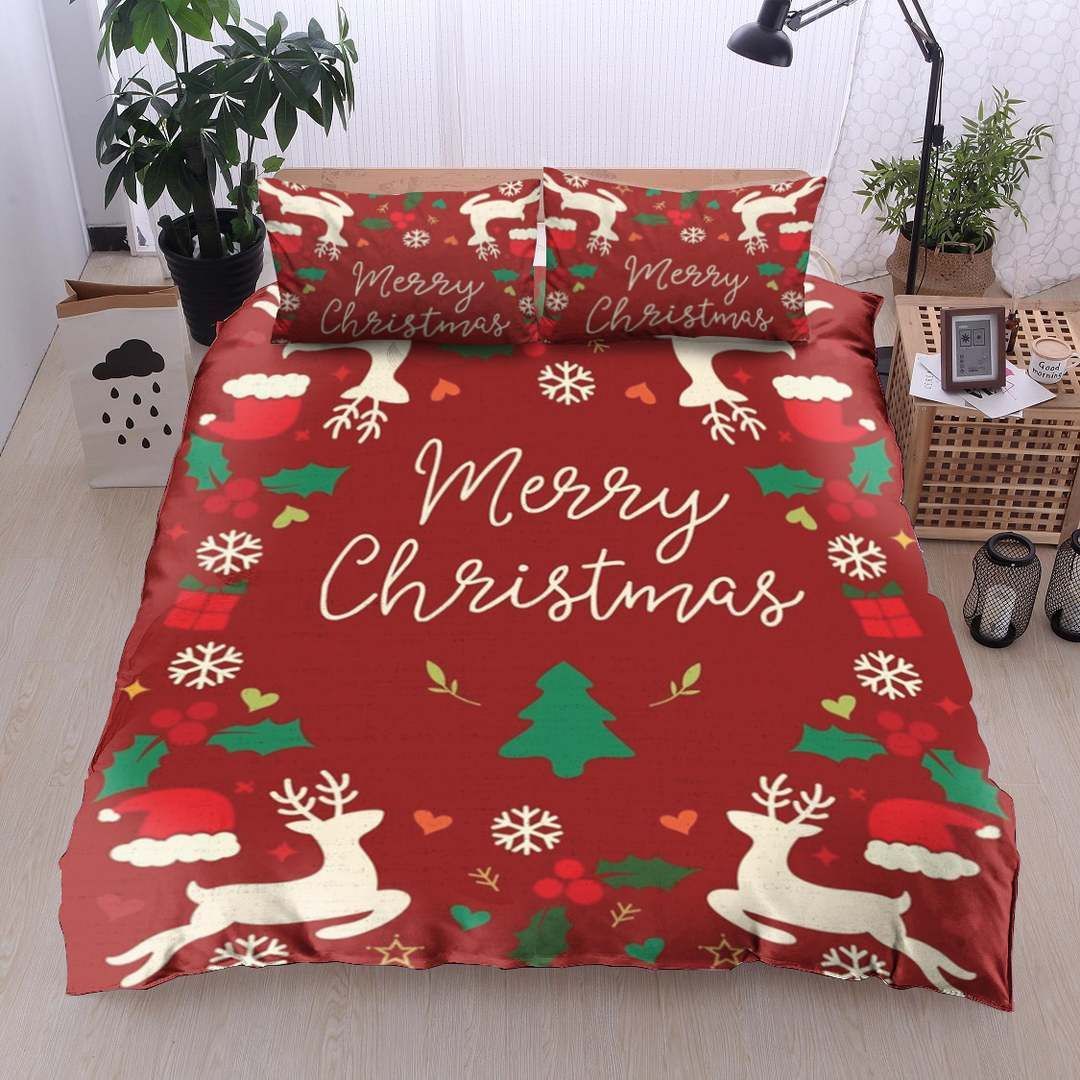 Deer Christmas Bedding Set