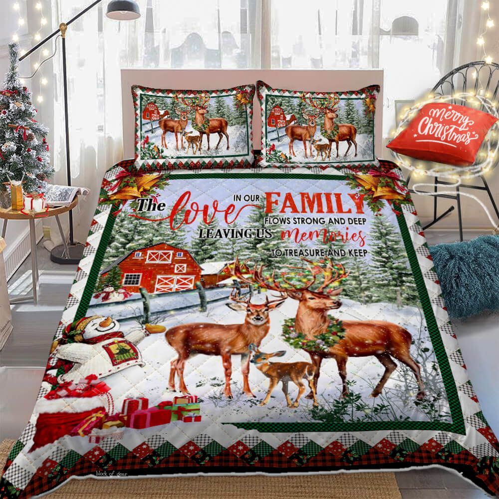 Deer Christmas Bedding Set