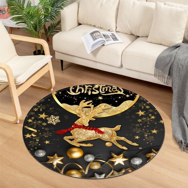 Deer Christmas Round Carpet