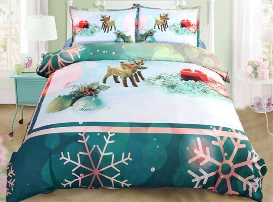 Deer Christmas Bedding Set