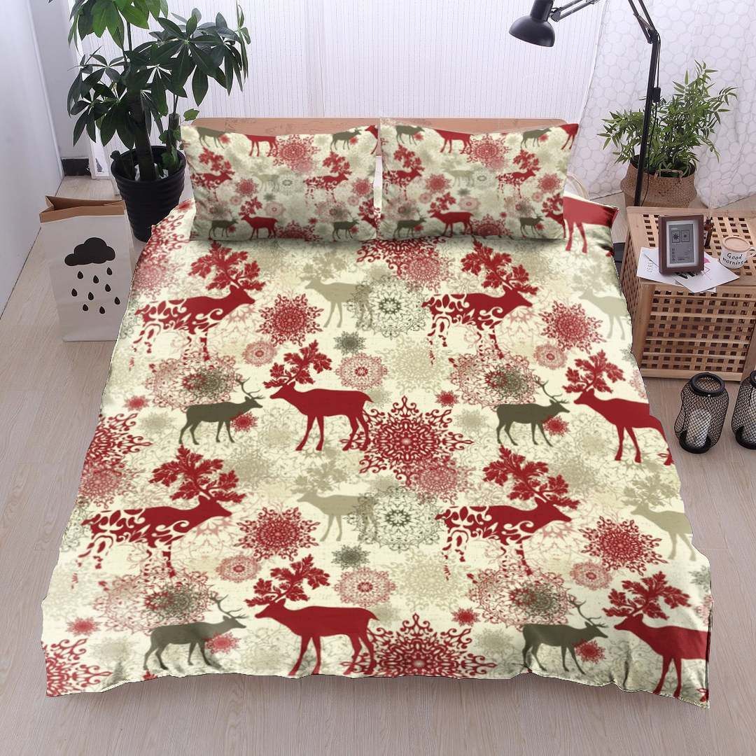 Deer Christmas Bedding Set